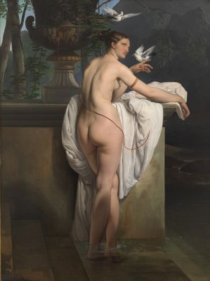 Francesco Hayez - Venus playing with two doves