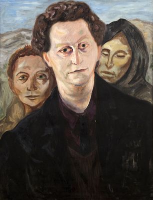 Carlo Levi - Self-portrait with figures of remembrance