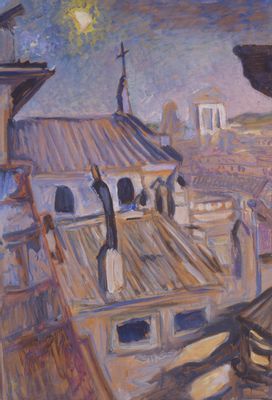 Carlo Levi - Roofs of Rome