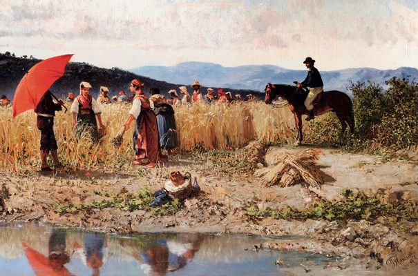 Francesco Mancini   - Peasants at the harvest
