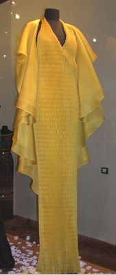 Yellow organza dress