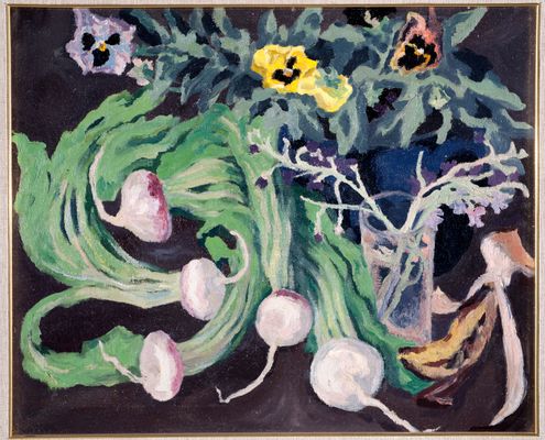 Carlo Levi - Turnips and pansies