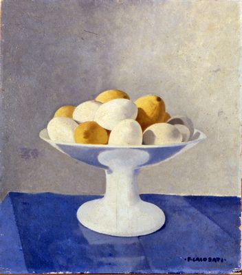 Felice Casorati - Still Life with Eggs and Lemons