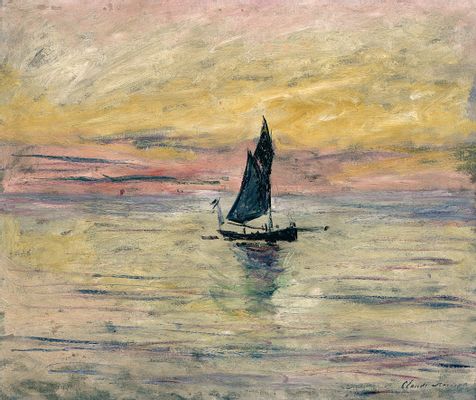 Claude Monet - Barca a vela, effetto sera
