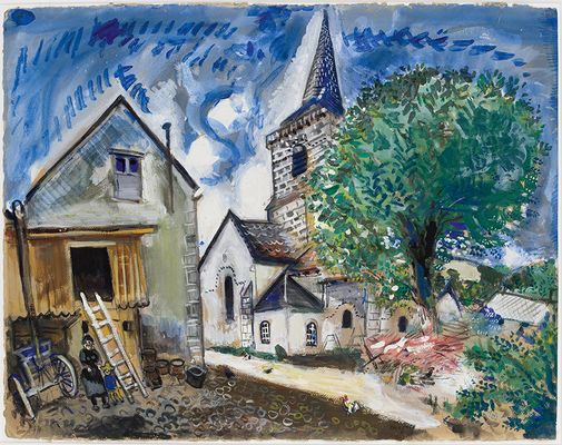 Marc Chagall - The church of Chambon-sur-Lac