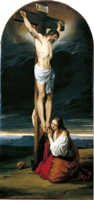 Francesco Hayez - Crocifissione con la Maddalena ai piedi della Croce