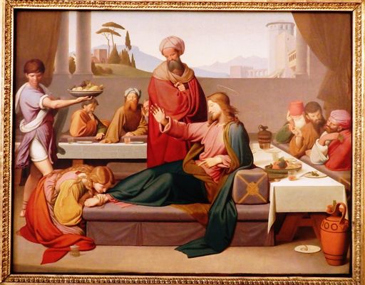 Johann Friedrich Overbeck - La Maddalena asciuga i piedi di Cristo