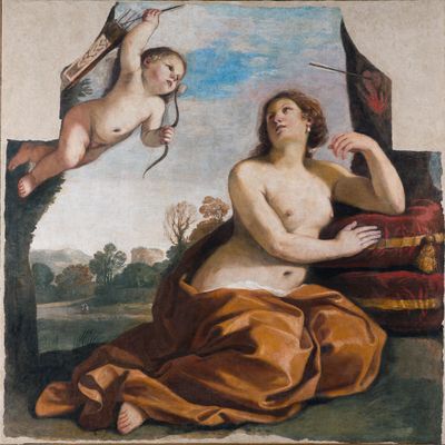 Giovanni Francesco Barbieri, detto Guercino - Venus y Cupido