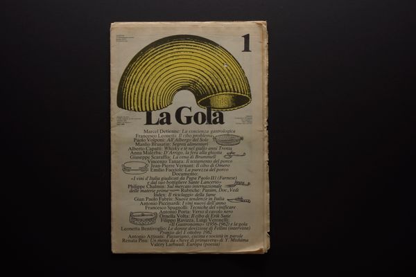 The first issue of the gastronomic magazine La Gola