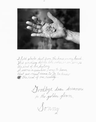 Duane Michals - I Hold Plaster Dust from the House in My Hand..