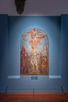 Andrea di Bartolo di Bargilla, detto Andrea del Castagno - Apparition of the trinity to Saint Jerome