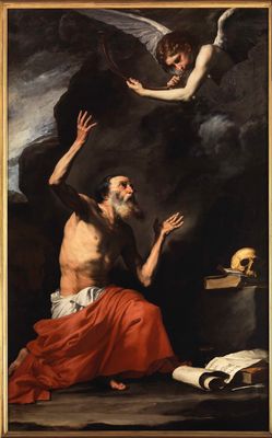 Jusepe de Ribera - Der heilige Hieronymus und der Engel des Gerichts
