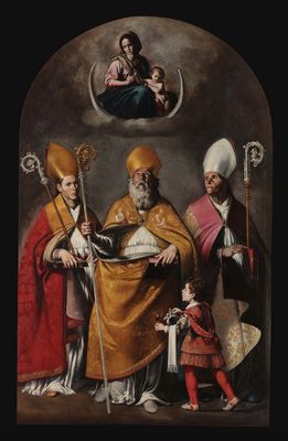 Filippo Vitale - Madonna and Child with the holy bishops Gennaro, Nicola and Severo
