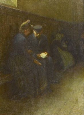 Angelo Morbelli - The parlor of the Pio Trivulzio Place