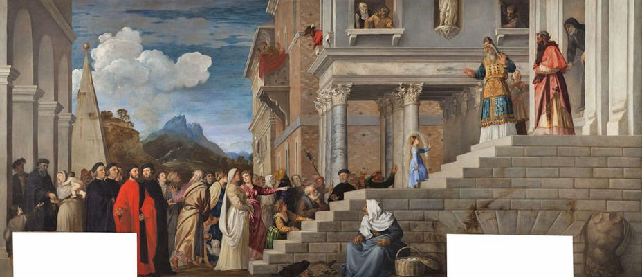 Tiziano Vecellio, detto Tiziano - La Présentation de la Vierge au Temple