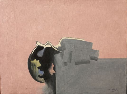Carlo Mattioli - Still life on a pink background