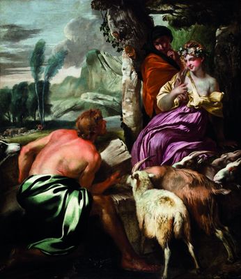 Giovanni Benedetto Castiglione, detto il Grechetto - Giacobbe incontra Rachele al pozzo