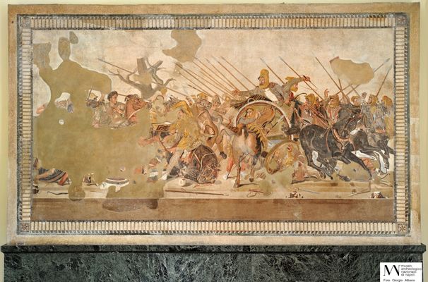 The battle of Issus (Mosaic of Alexander and Darius)