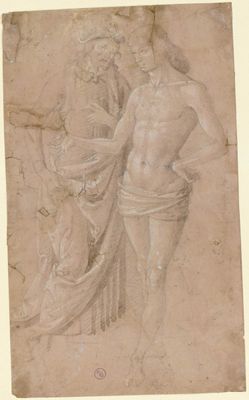 Pietro di Cristoforo Vannucci, detto Perugino - Two men in conversation