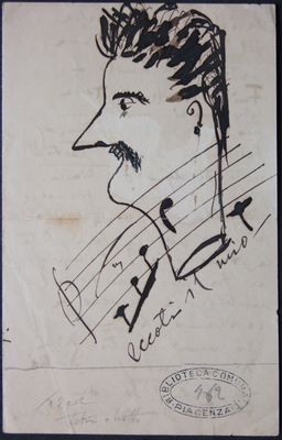 Giacomo Puccini - Autorretrato, carta a Luigi Illica