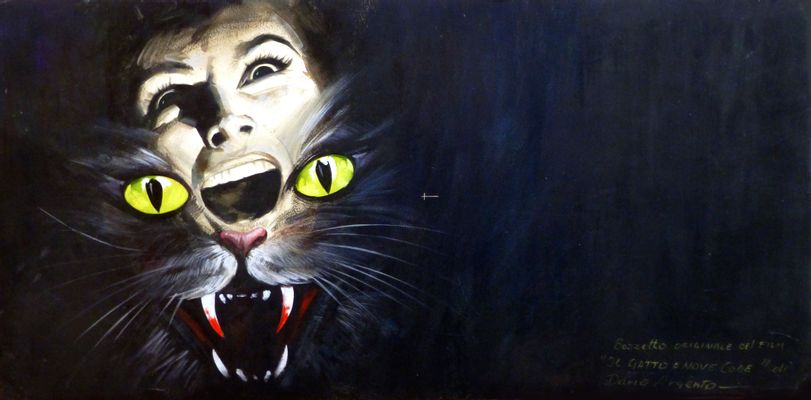 Original sketch of the film The Nine-Tailed Cat by Dario Argento