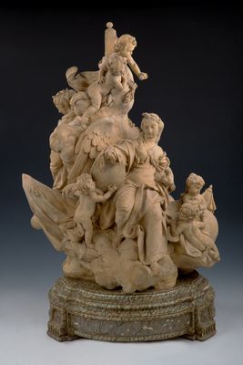 Francesco Ladatte - The Triumph of Virtue crowned by geniuses and surrounded by the Liberal Arts