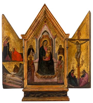 Enthroned Madonna with Child and Four Saints