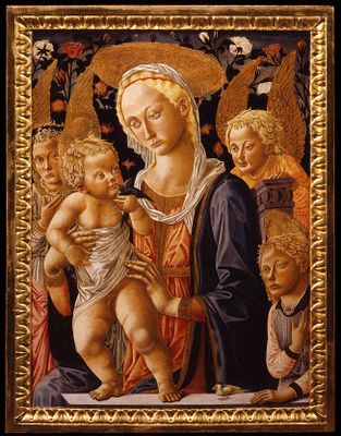 Vergine con Bambino, San Giovannino e angeli tabernacolo
