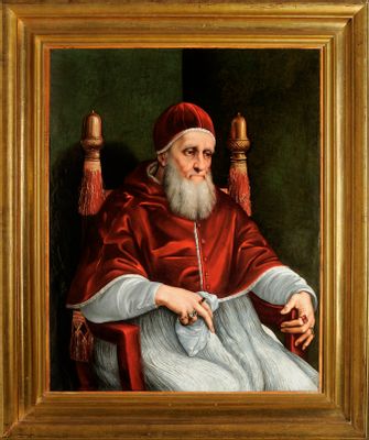 Giulio Romano - Portrait de Jules II, copie de Raphaël
