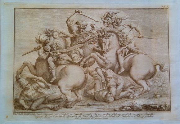 Antonio Fedi; Matteo Carboni - Combat de chevaliers de la bataille d'Anghiari de Léonard de Vinci