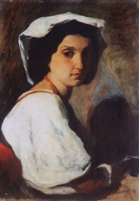 Giovanni Fazi - Portrait of a young peasant woman