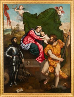 Paris Bordon - Madonna con il Bambino, san Giorgio e san Cristoforo