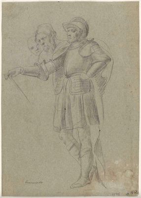Giovanni Battista Caracciolo, detto Battistello - Military with heads of two other figures
