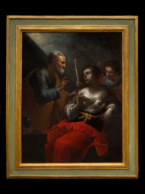 Giovanni Martinelli - Sant'Agata visited in prison by St. Peter