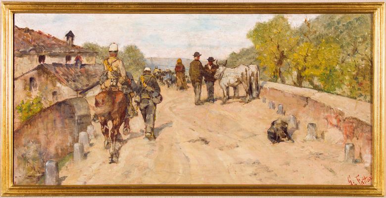 Giovanni Fattori - Soldiers on the country road