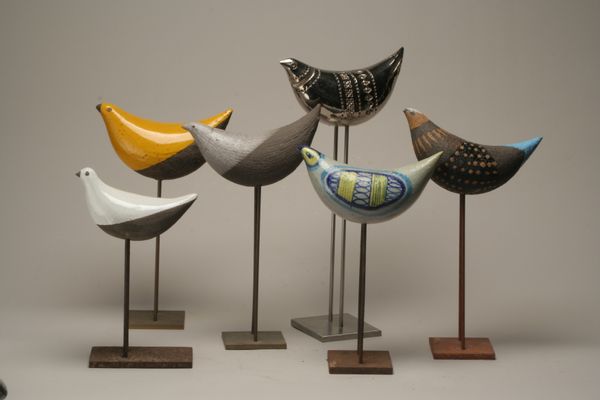 Aldo Londi - Six little birds, different decorations