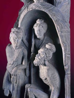 Fragment of relief with Brahmanical ascetics