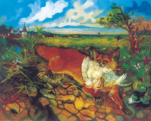 Antonio Ligabue - Un renard en vol