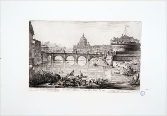 Giovan Battista Piranesi - Veduta del Ponte e Castel Sant'Angelo