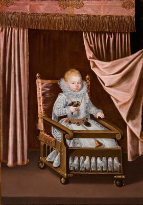 Bartolomé González - Ritratto del neonato Alfonso d'Austria