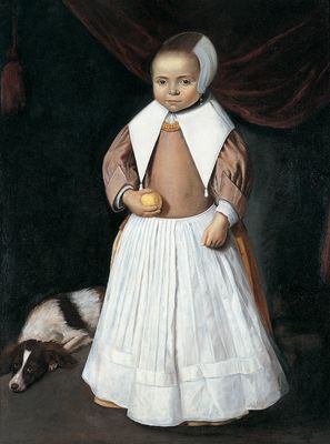 Ritratto di una ragazza olandese con un limone in mano