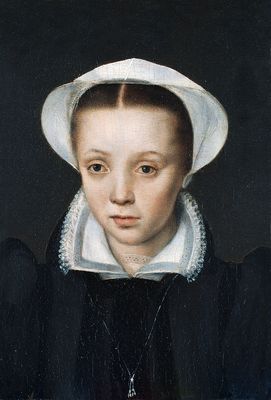 Ritratto di una ragazza con berretto bianco
