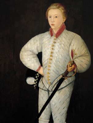 Robert Peake - Ritratto di un ragazzo con una giacca d'argento