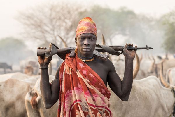 Herder of the Mundari tribe of South Sudan