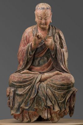 Luohan seated in dharmacakramudrā