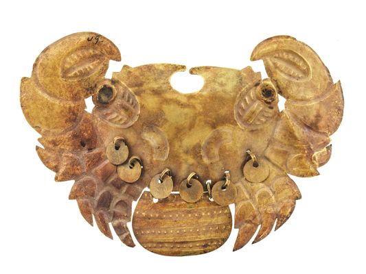 Nose ornament depicting a crab