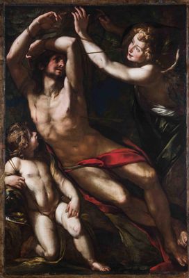 Giulio Cesare Procaccini - San Sebastian et deux anges