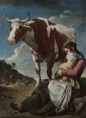 Giacomo Ceruti - La mamma col bambino e la mucca
