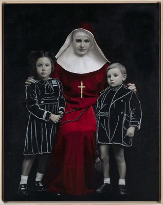  Angel Vaca de León  - children with nun