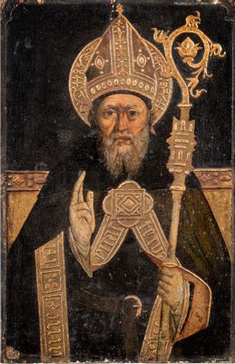 Giovanni Canavesio - Holy bishop (Saint Augustine?)